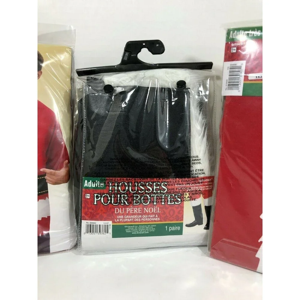 Amscan Halloween Costume Santa Shirts & Boot Covers NIP - Picture 6 of 7
